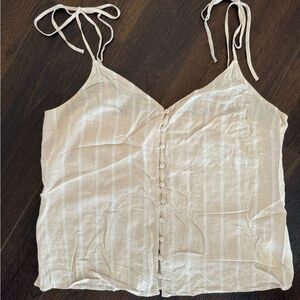 Abercrombie and Fitch Linen Tie-Strap Top